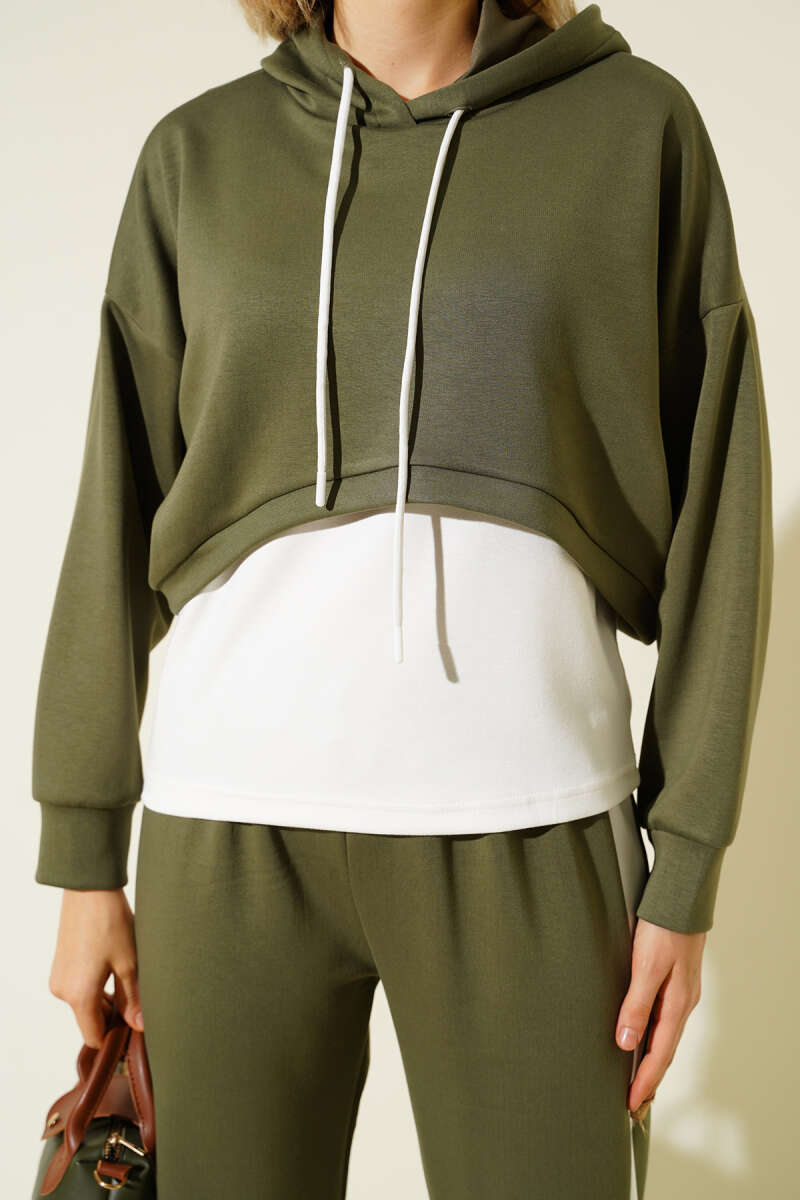 Loycha Three-Piece Set with Camisole - Khaki