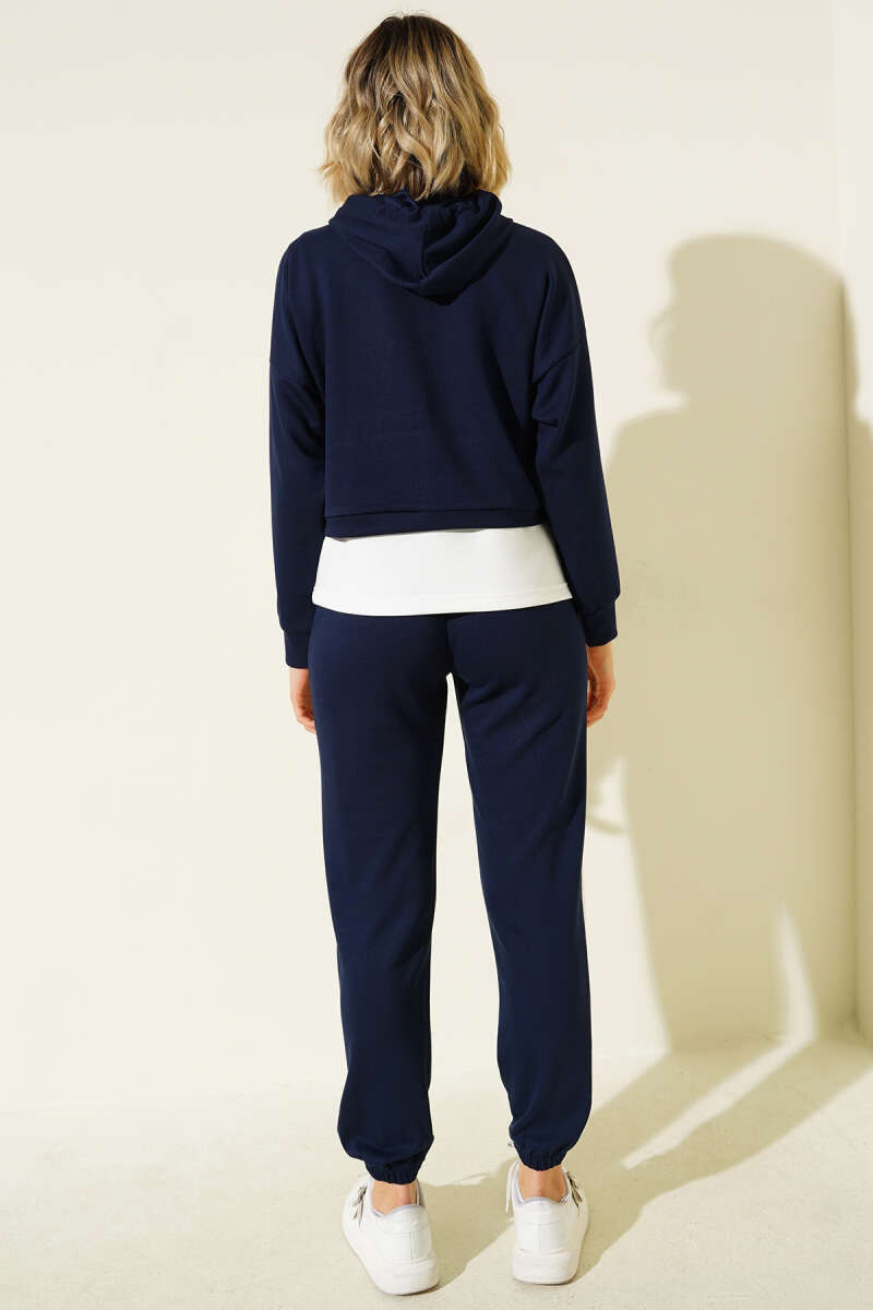Loycha Three-Piece Set with Camisole - Navy