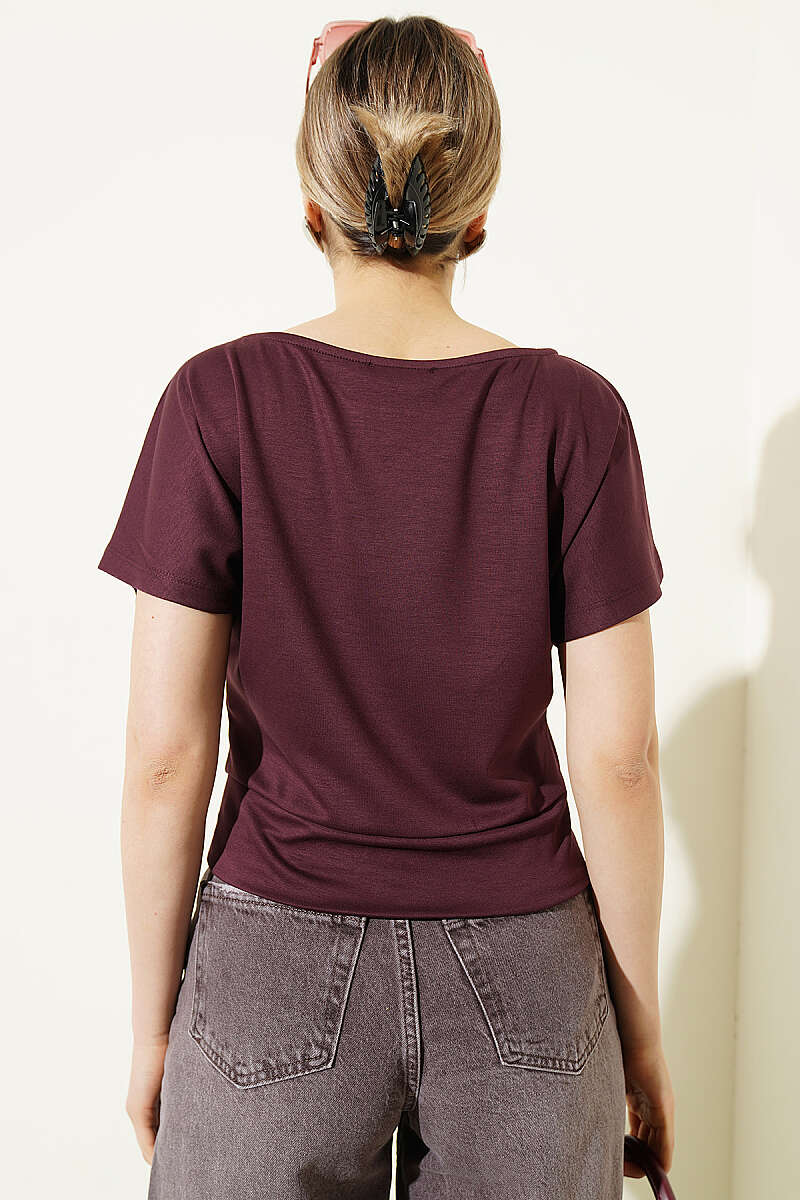 Loycha Batwing Blouse - Plum