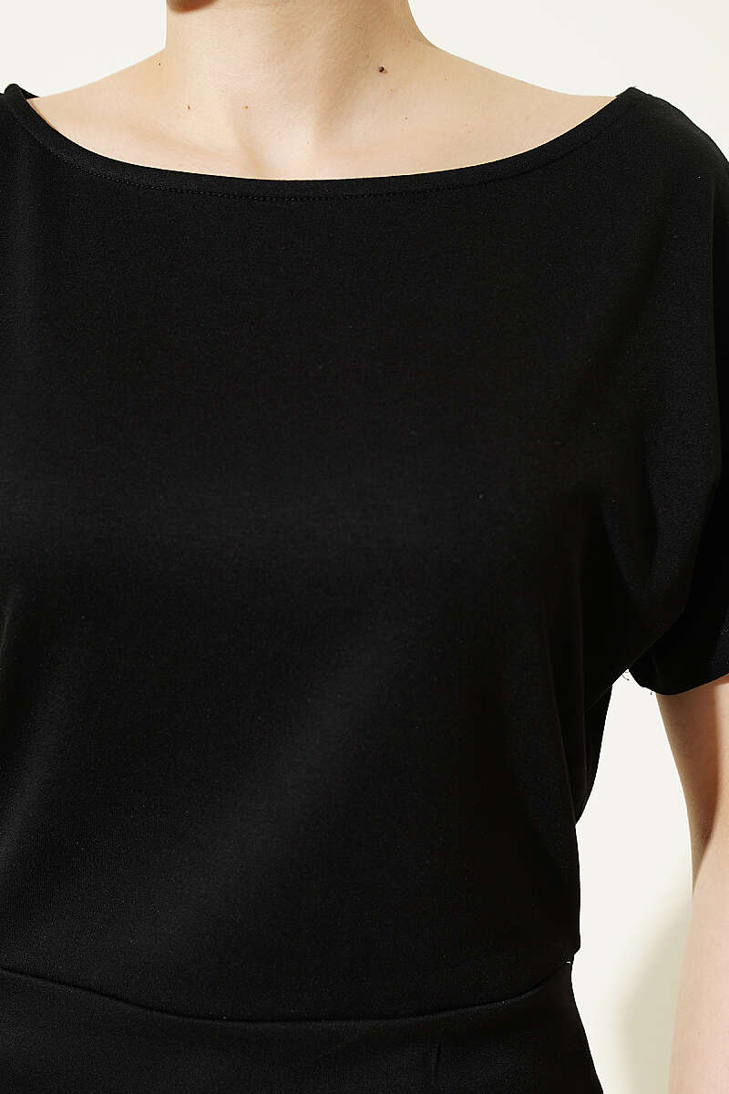 Loycha Batwing Blouse - Black