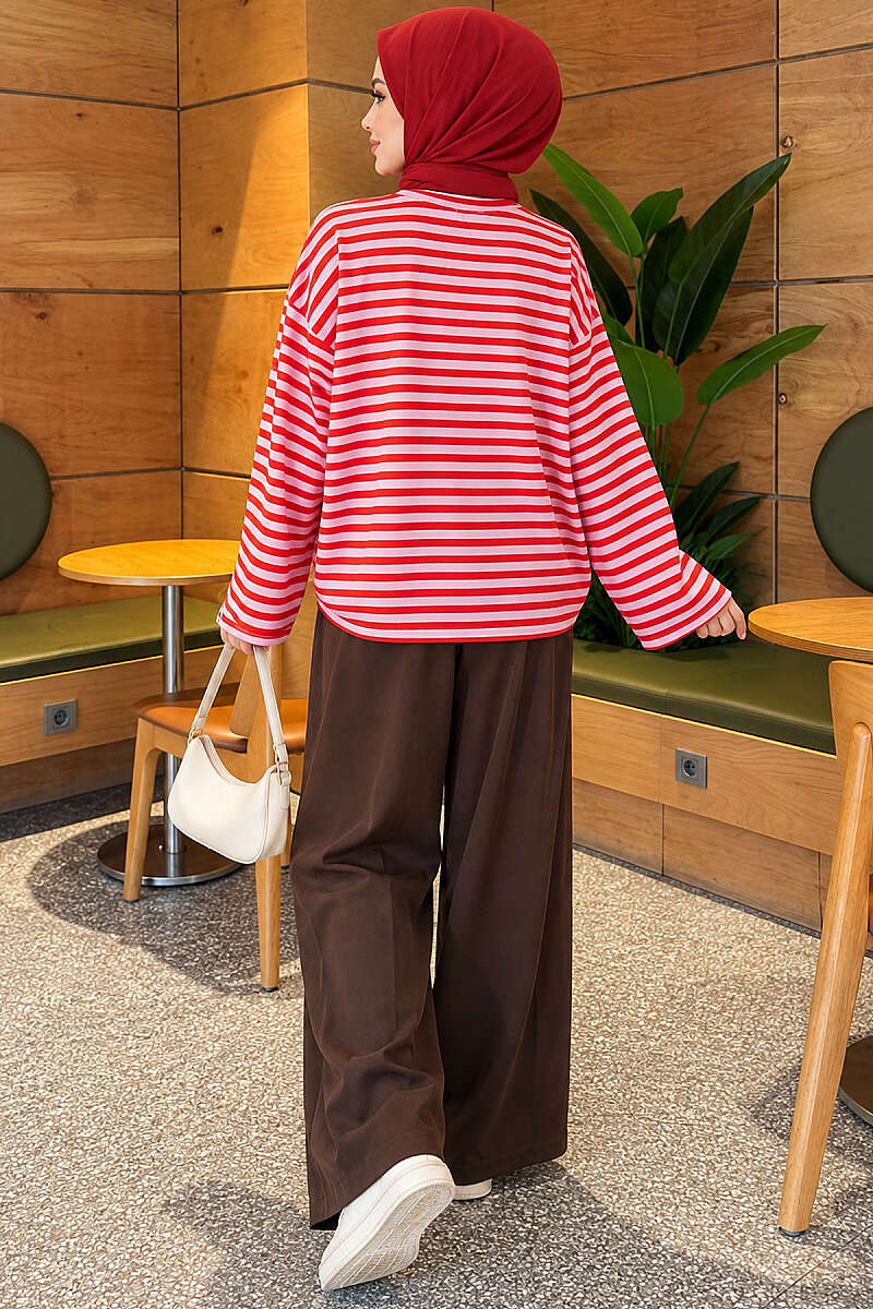 Striped Jersey Tunic - Pink
