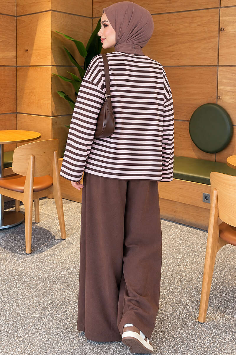 Striped Jersey Tunic - Powder