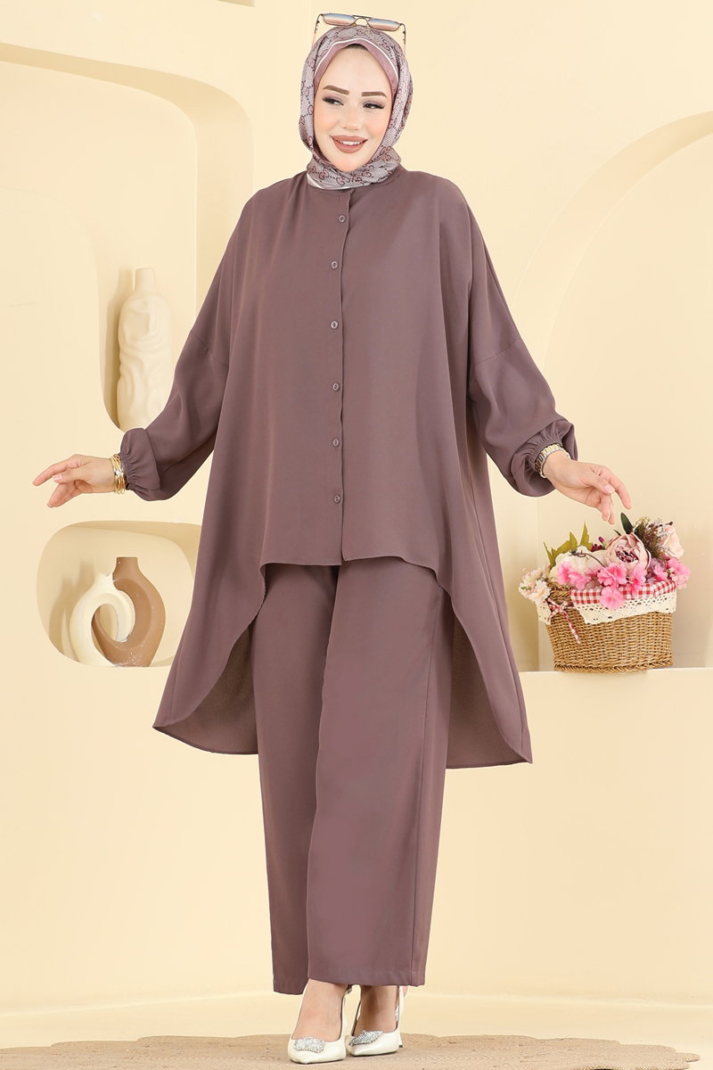 Aerobin Two-Piece Set with Elastic Cuffs - Powder-Mink