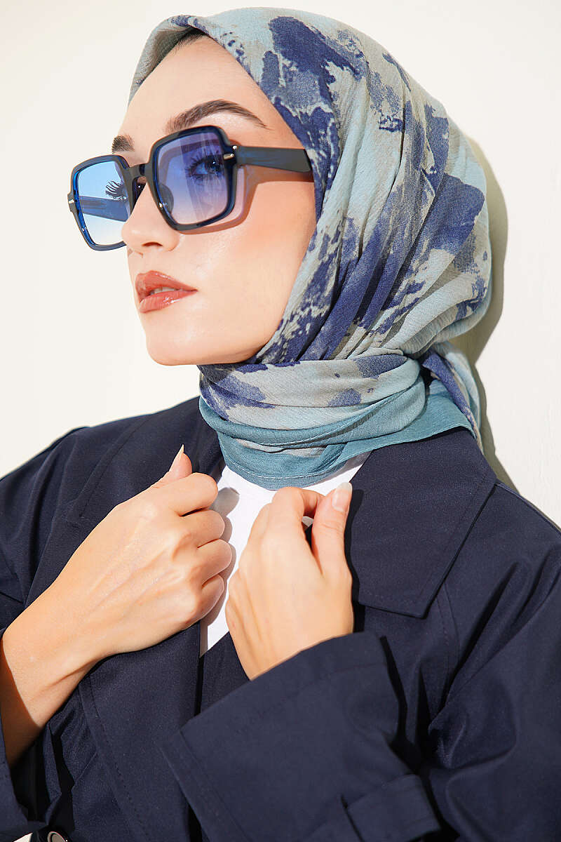 Marble Print Scarf - Mint