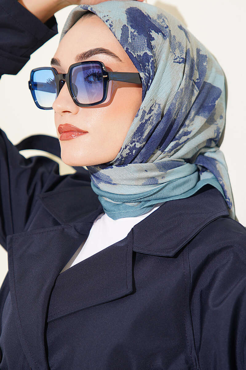 Marble Print Scarf - Mint