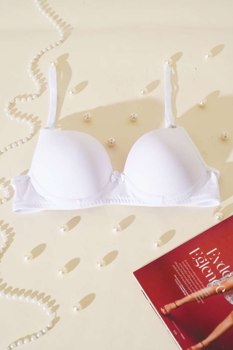 Micro Unpadded Bra - White