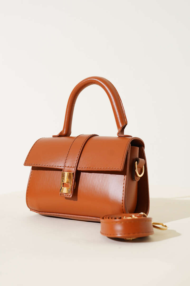 Magnetic Handbag - Tan