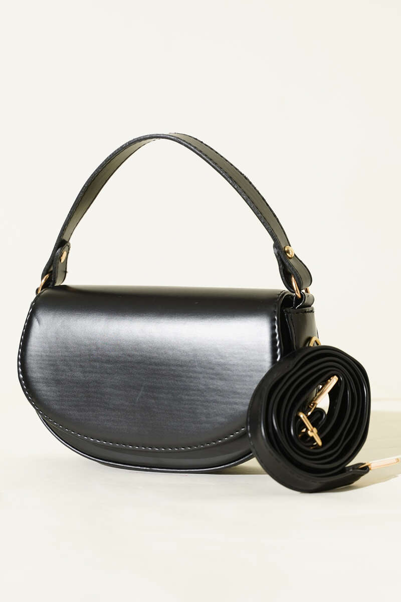 Oval Magnetic Handbag - Black