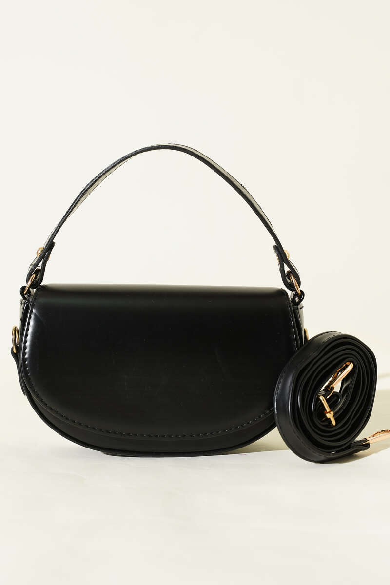Oval Magnetic Handbag - Black