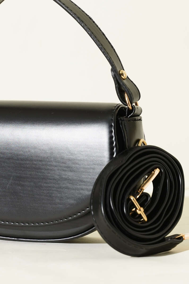 Oval Magnetic Handbag - Black