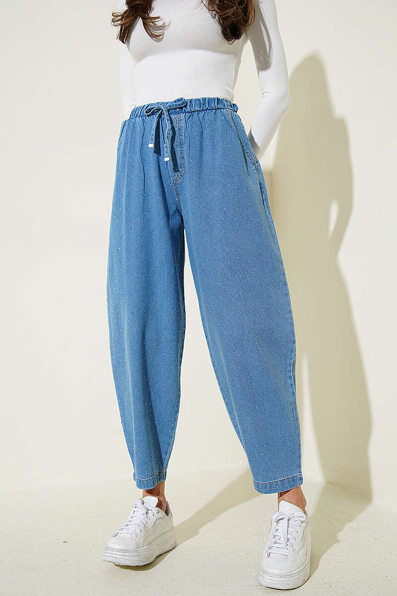 Jeans with Mini Stones - Light Blue