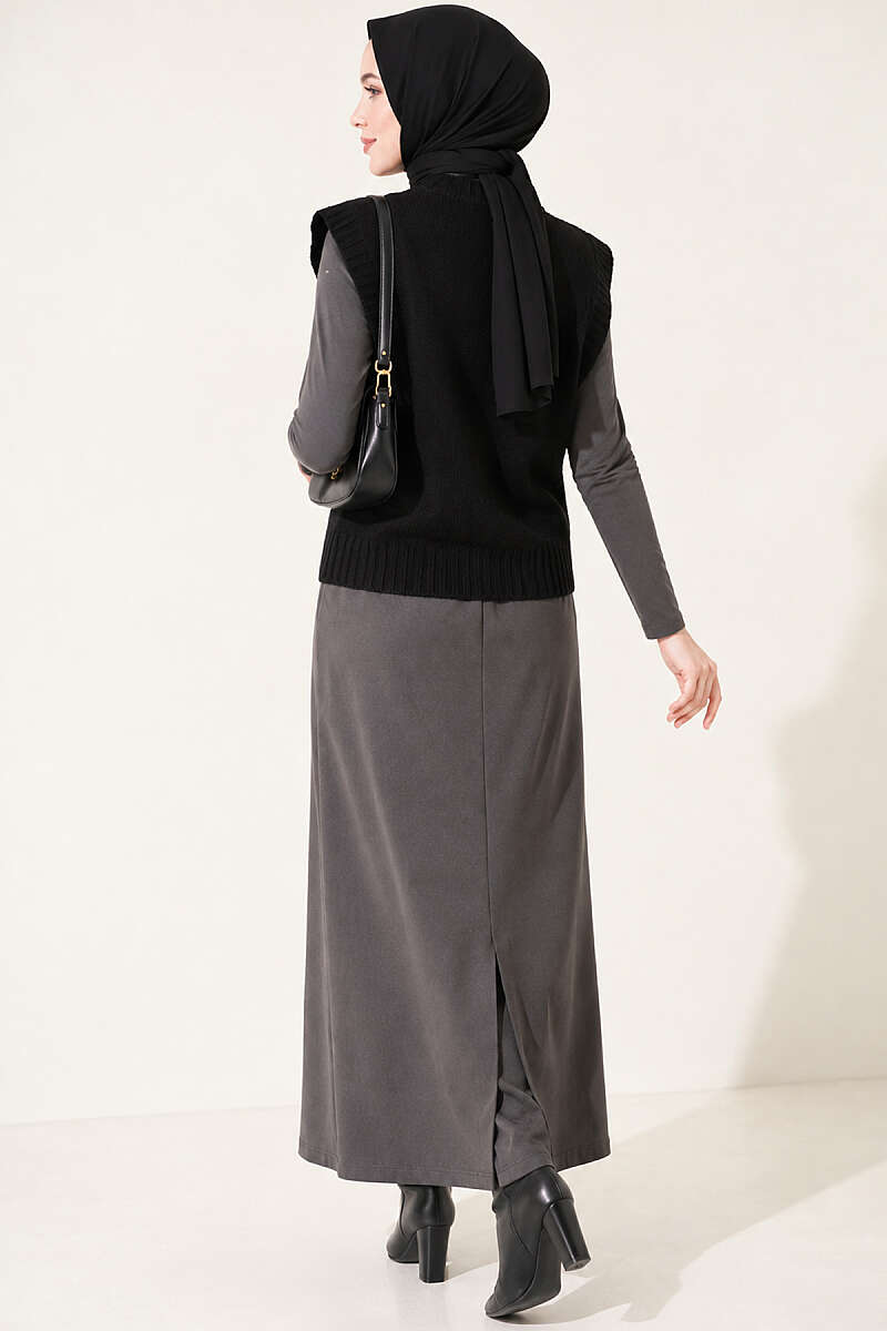 Knit Sweater with Mini Stones - Black