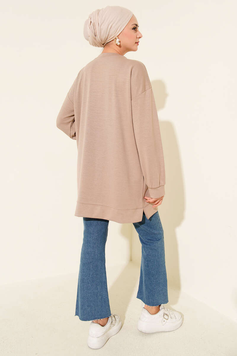 Tunic with Mini Star Stones - Beige
