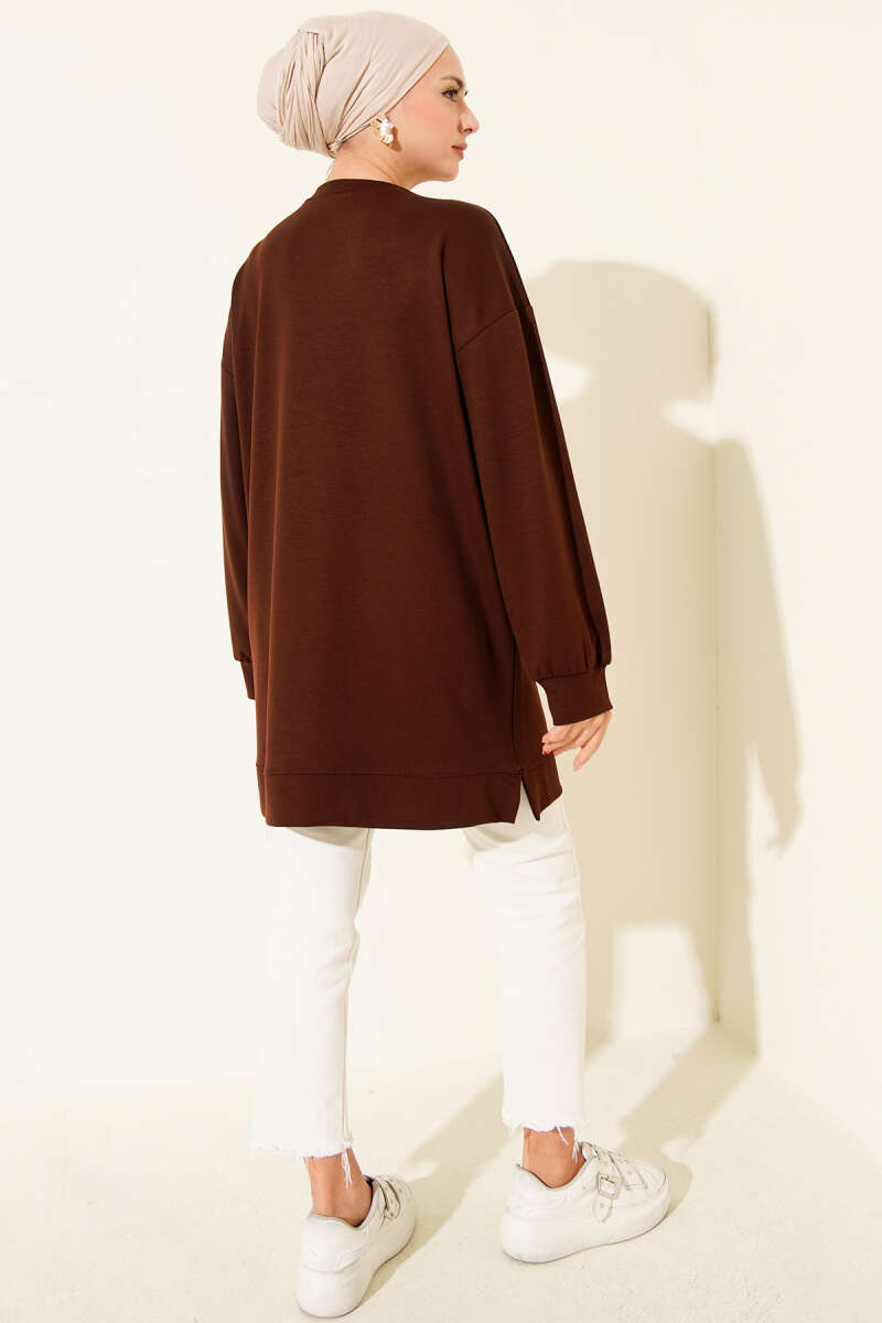 Tunic with Mini Star Stones - Brown