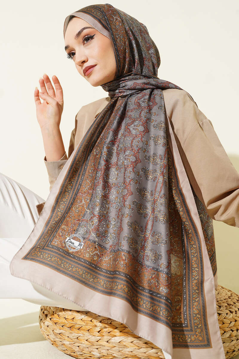 Mini Floral Soft Shawl - Sand