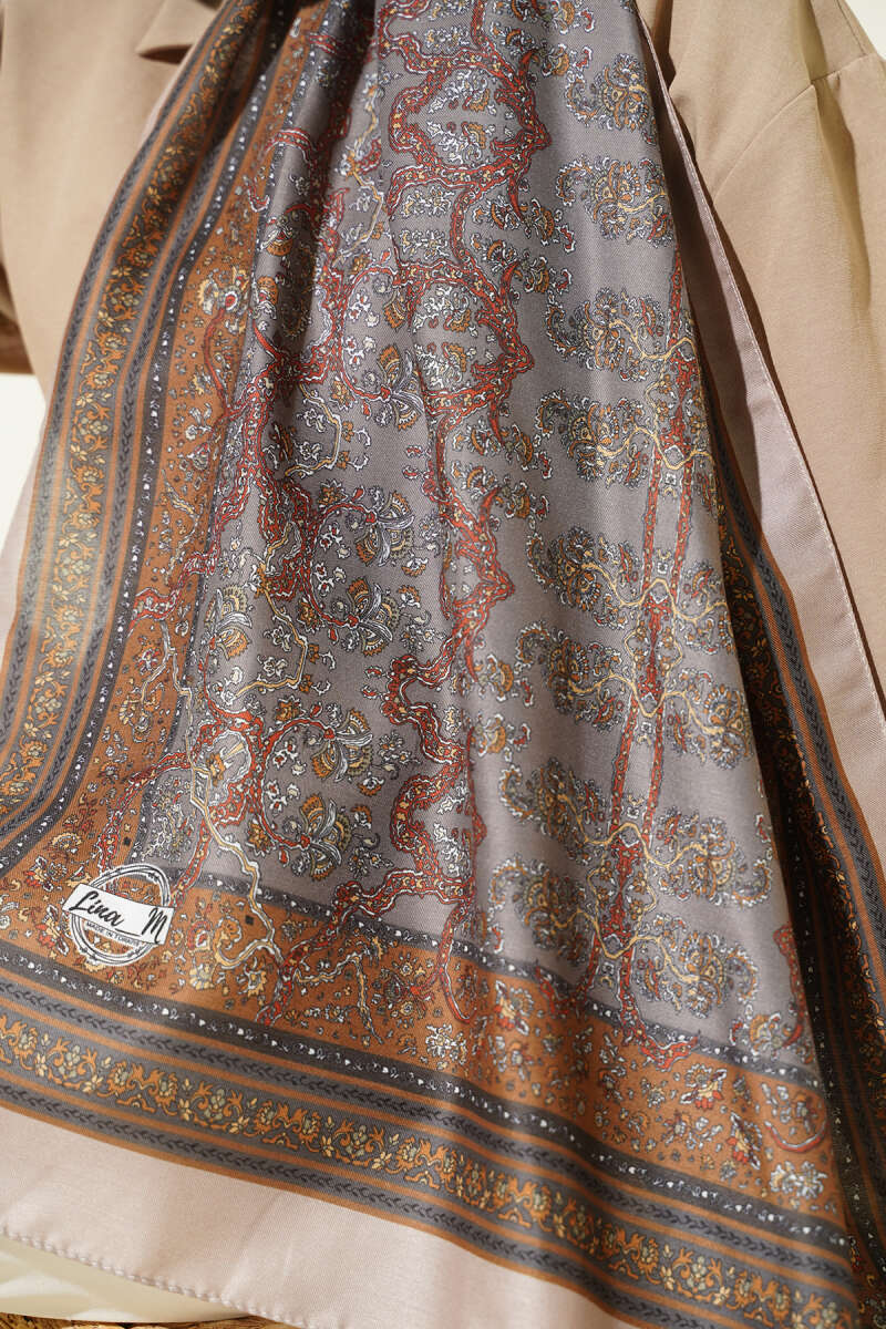 Mini Floral Soft Shawl - Sand