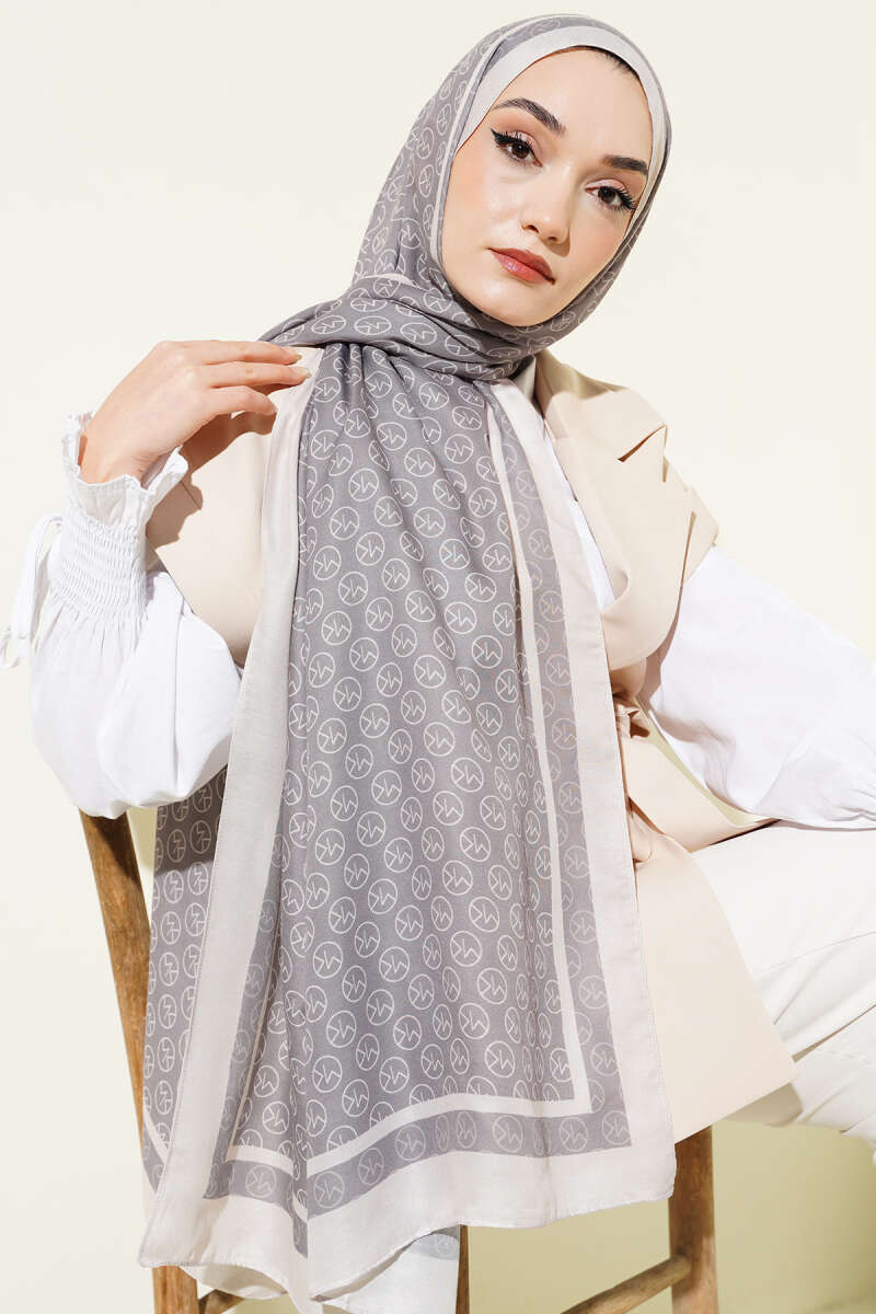 MK Print Modal Shawl - Beige