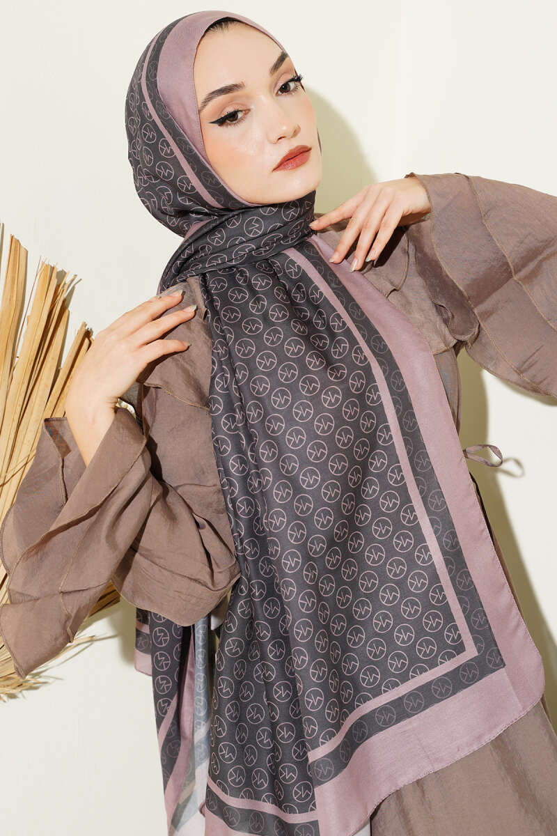 MK Print Modal Shawl - Dusty Rose