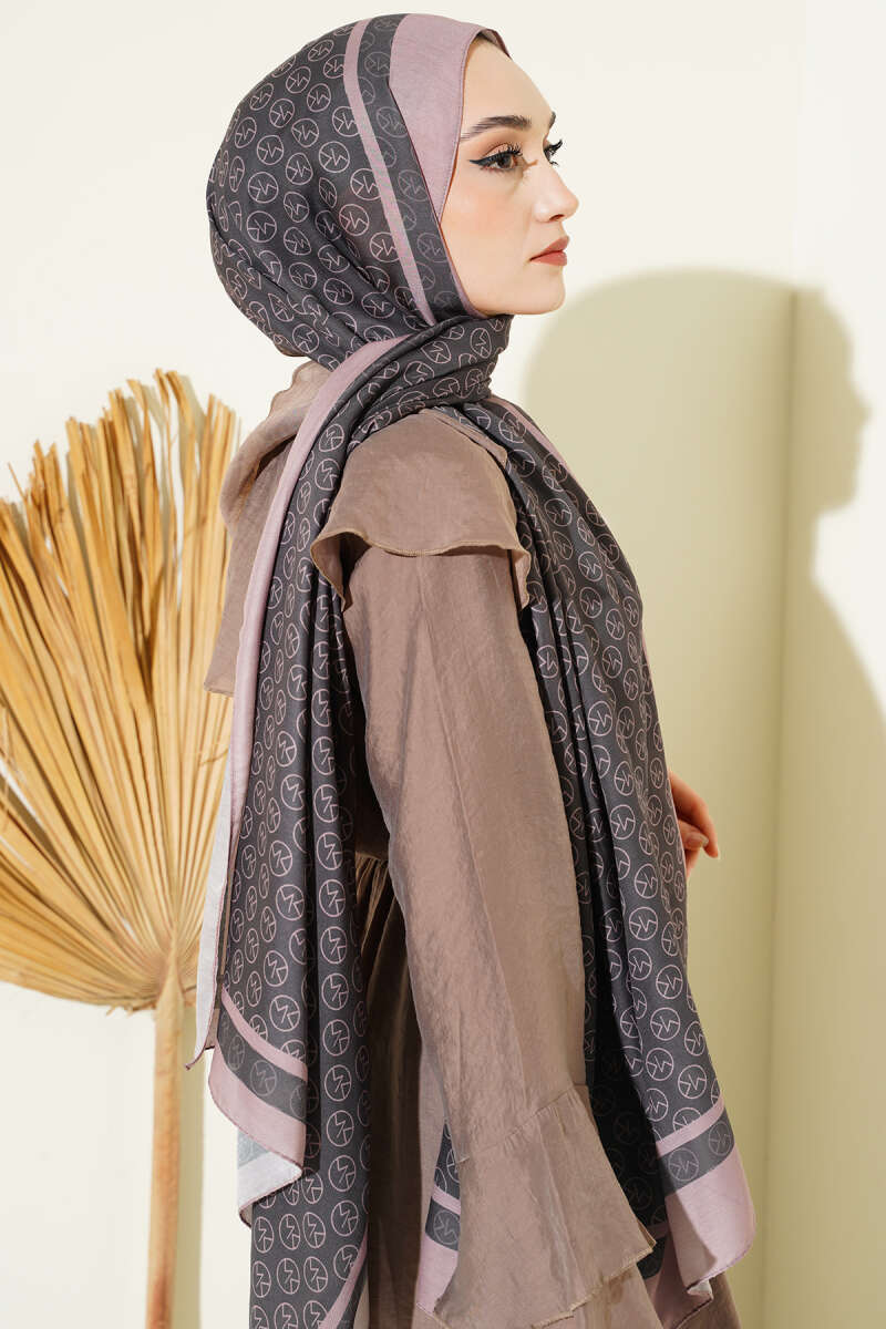 MK Print Modal Shawl - Dusty Rose