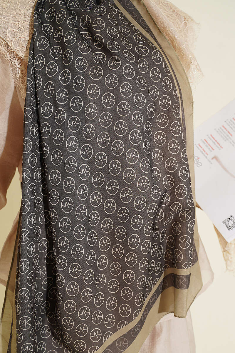 MK Print Modal Shawl - Henna Green