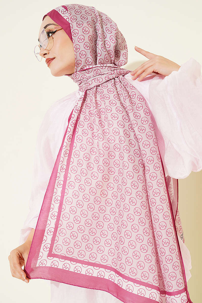 MK Print Modal Shawl - Fuchsia
