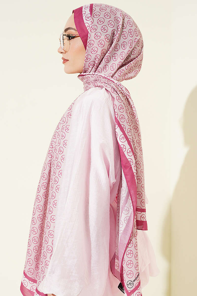 MK Print Modal Shawl - Fuchsia