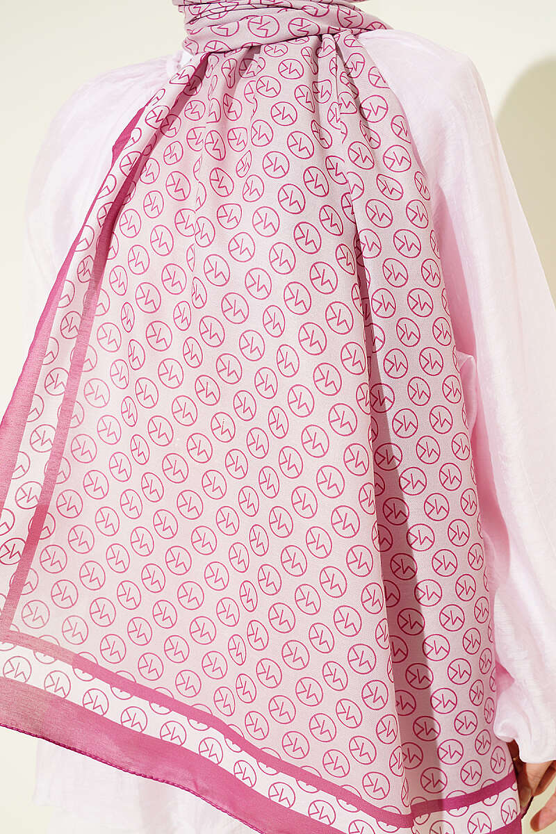 MK Print Modal Shawl - Fuchsia
