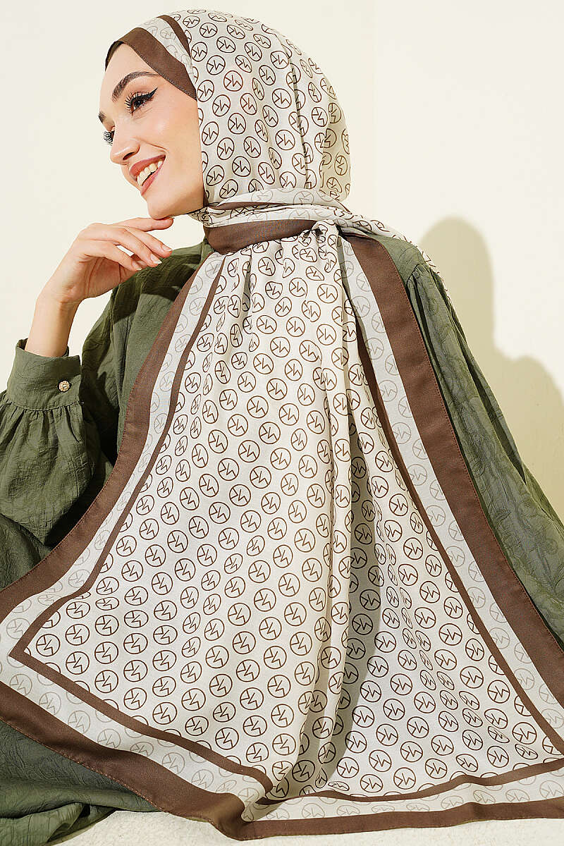 MK Print Modal Shawl - Camouflage Green