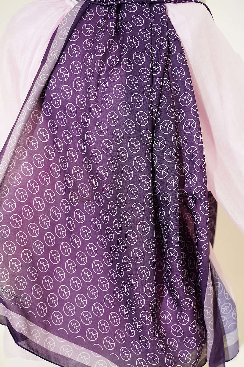MK Print Modal Shawl - Purple