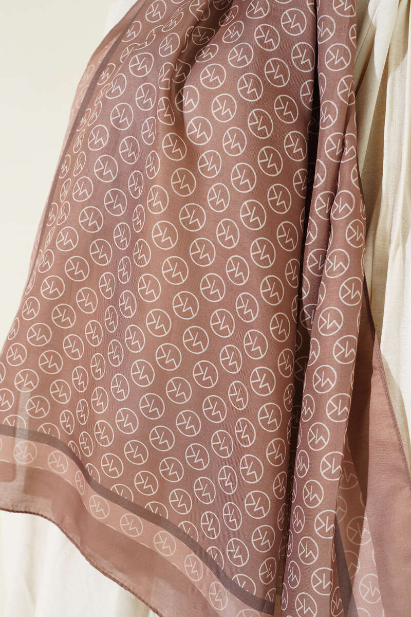 MK Print Modal Shawl - Tan