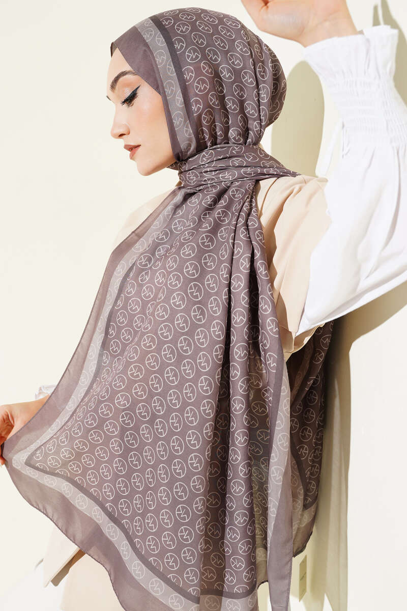 MK Print Modal Shawl - Mink