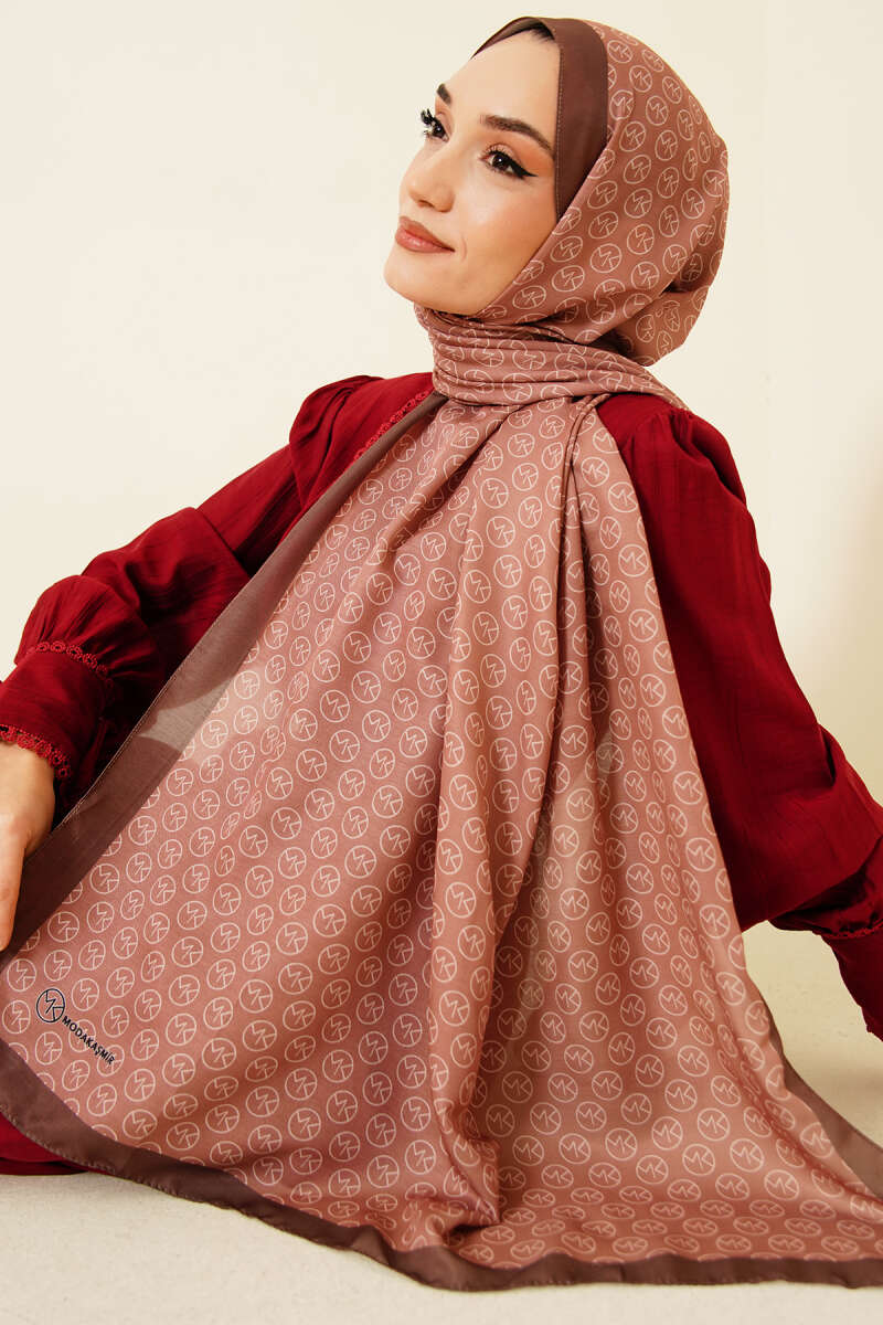 MK Print Soft Shawl - Camel