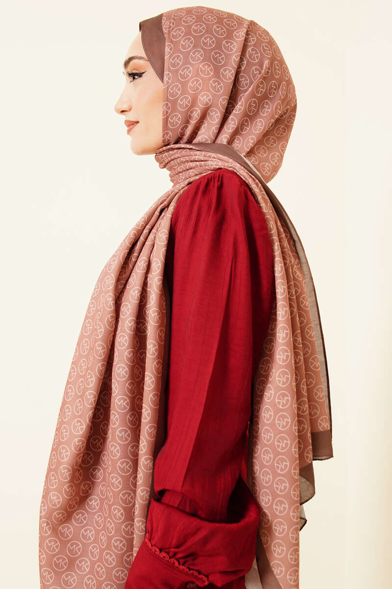 MK Print Soft Shawl - Camel