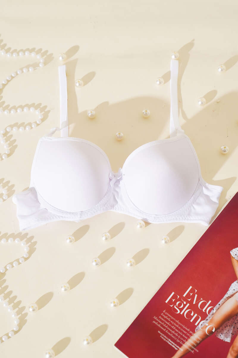 Mono Padded Bra - White