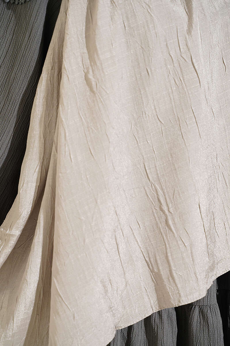 Monogram Print Crinkle Shawl - Grey