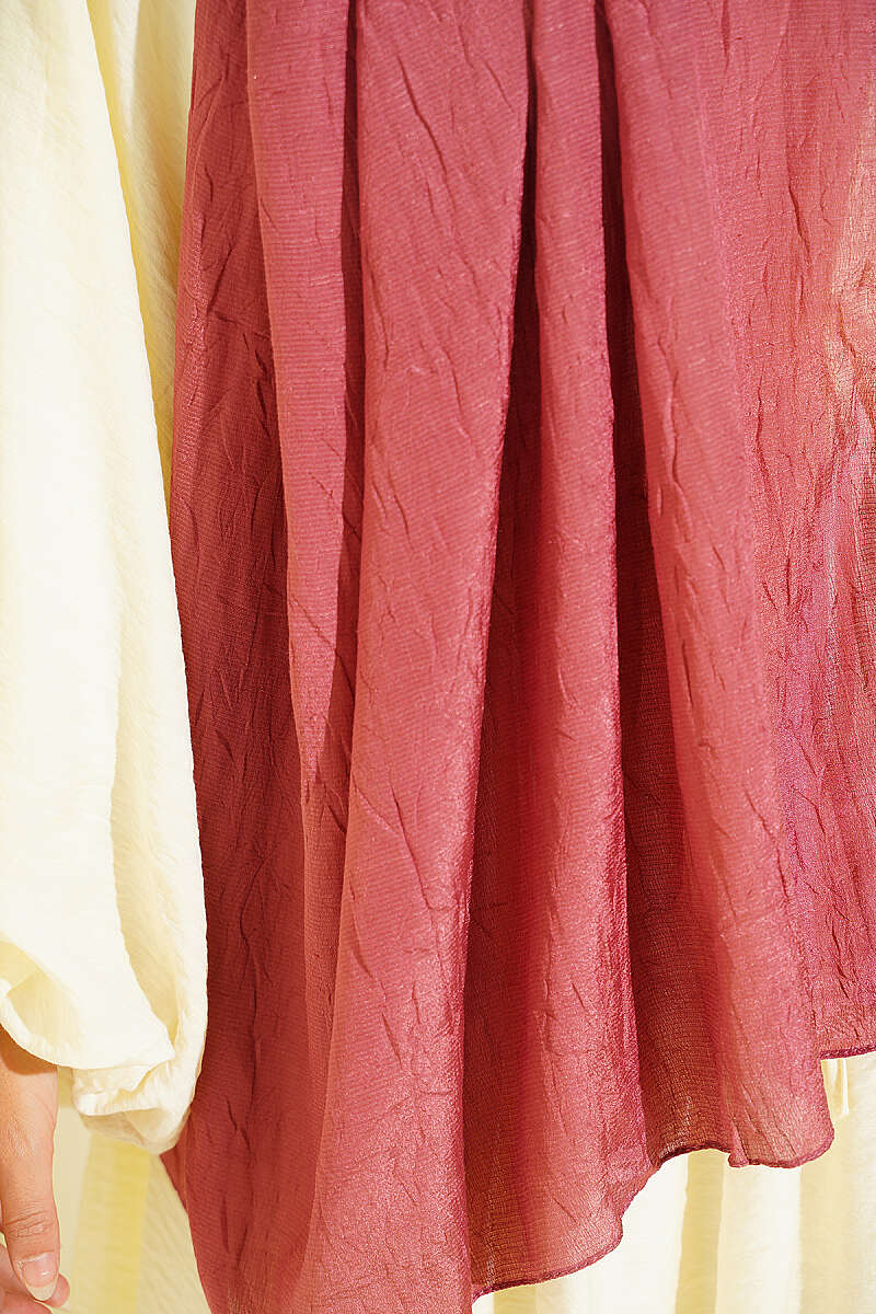 Monogram Print Crinkle Shawl - Dusty Rose