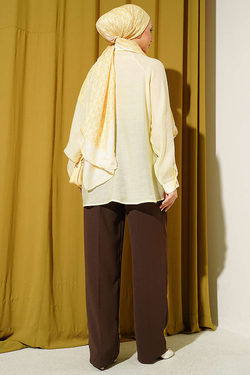 Embroidered Detail Shirt - Yellow