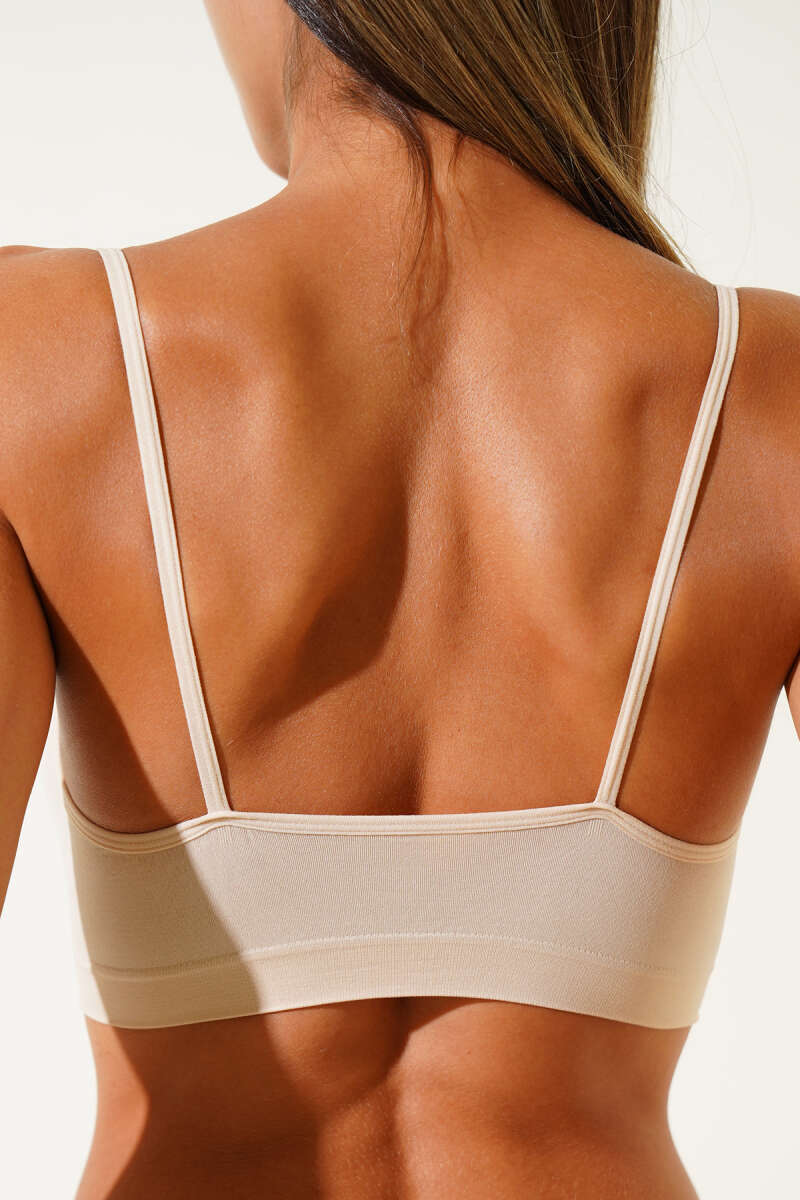 NBB Seamless Thin-Strap Bustier - Nude