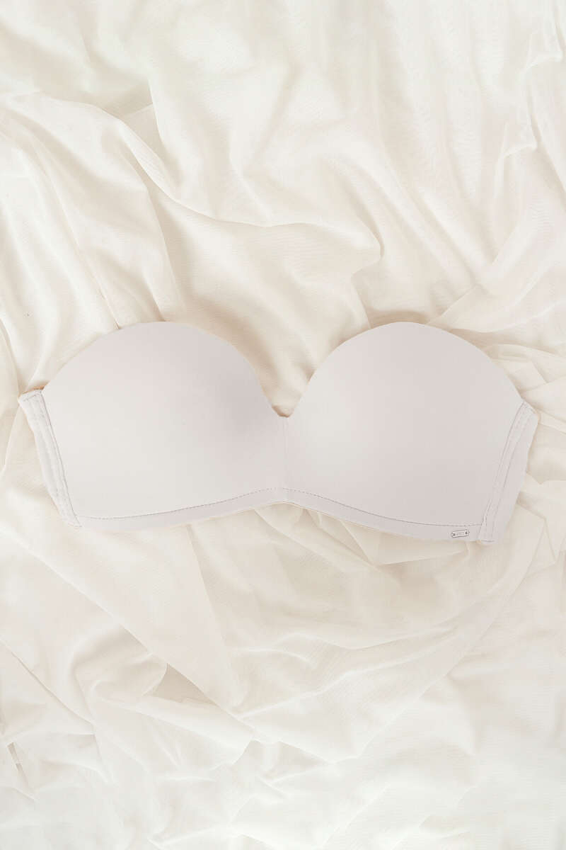 NBB Padded Wireless Strapless Bra - Ecru