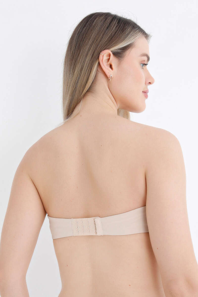 NBB Padded Wireless Strapless Bra - Nude