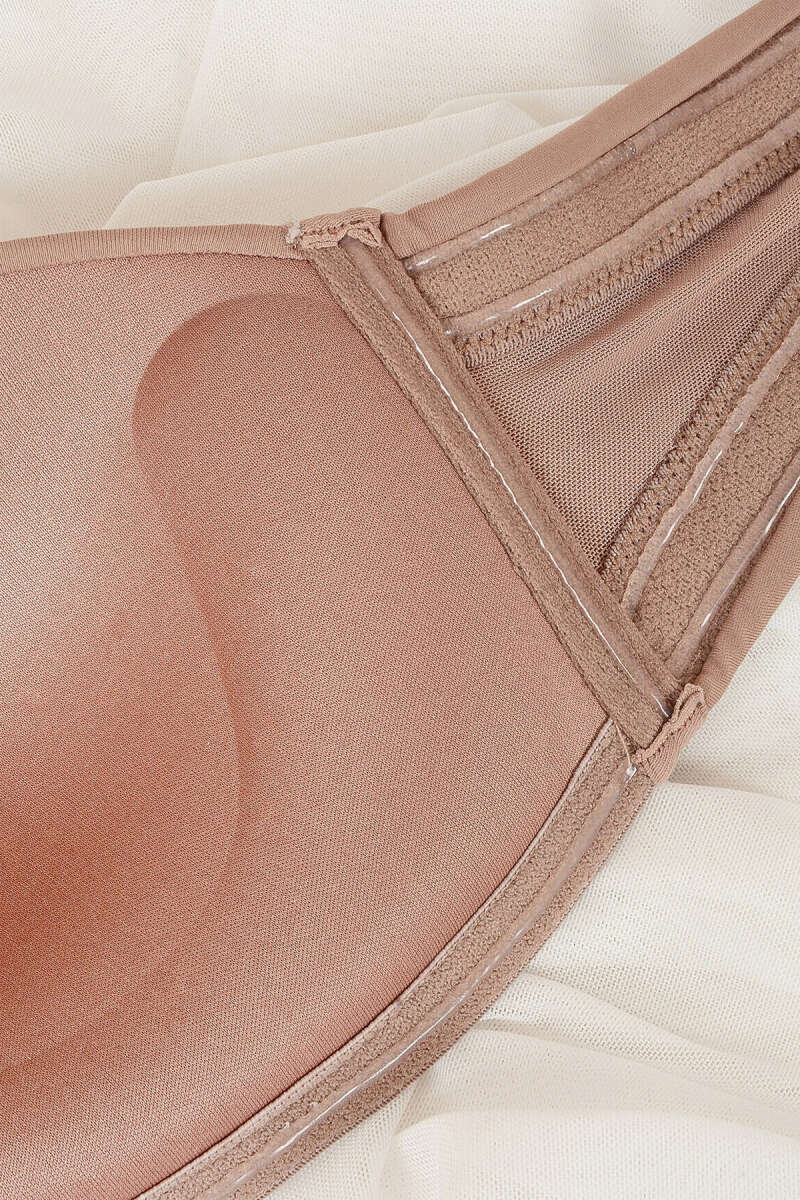 NBB Padded Wireless Strapless Bra - Mink
