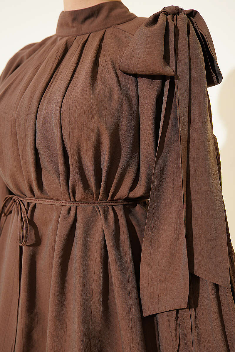 Loose Tunic with Shoulder Bows - Mink