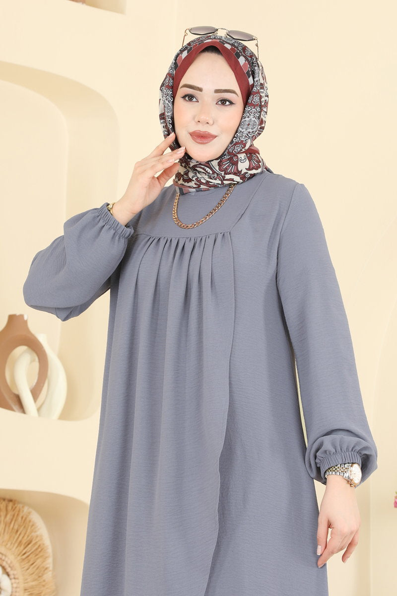 Front-Slit Aerobin Two-Piece Set - Grey