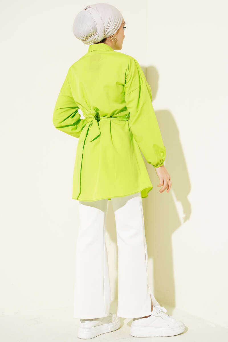 Cross-Tie Front Shirt - Pistachio