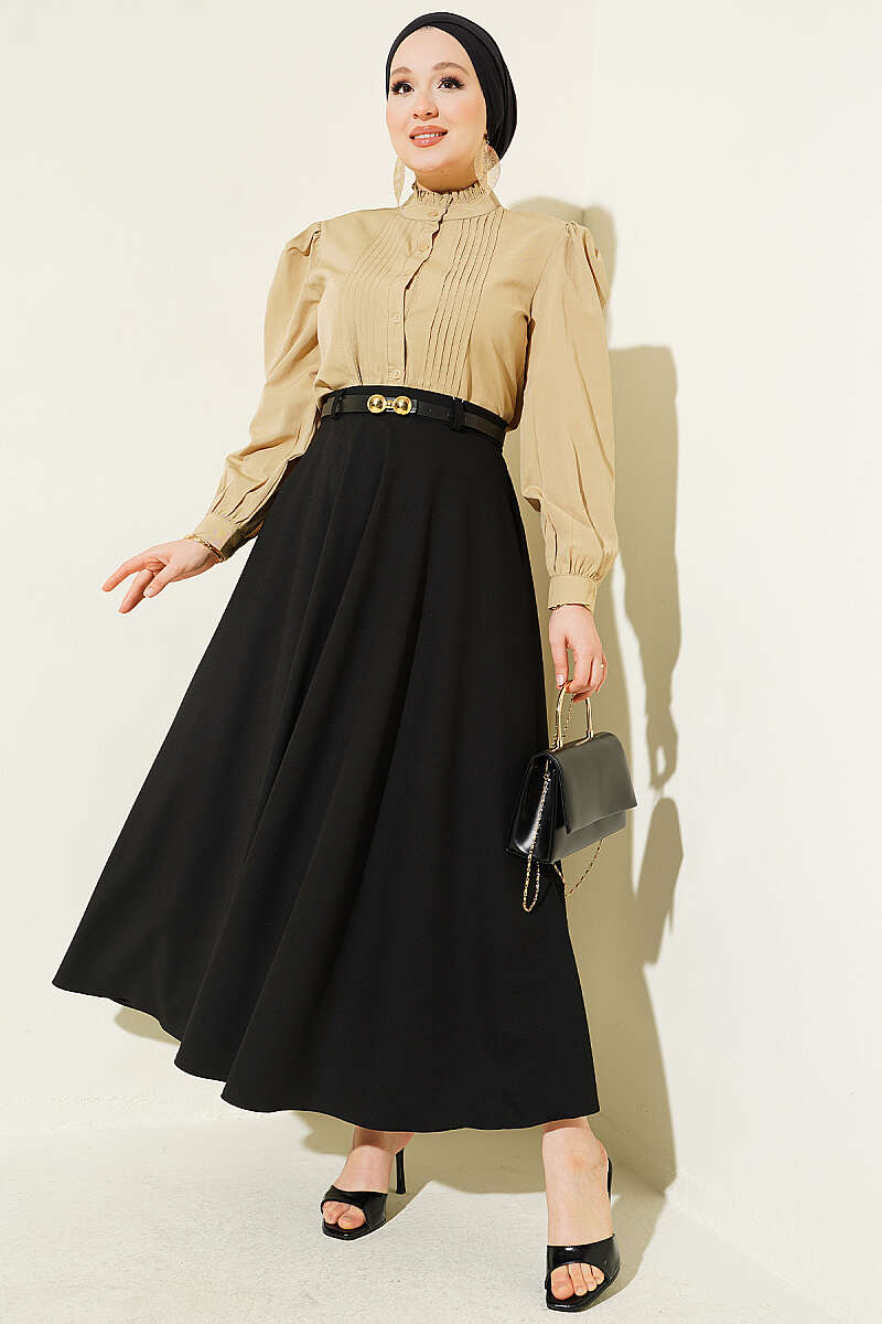 Short Shirt with Pintuck Front - Sage