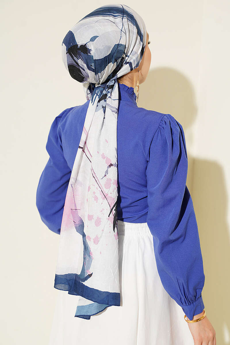 Short Shirt with Pintuck Front - Violet