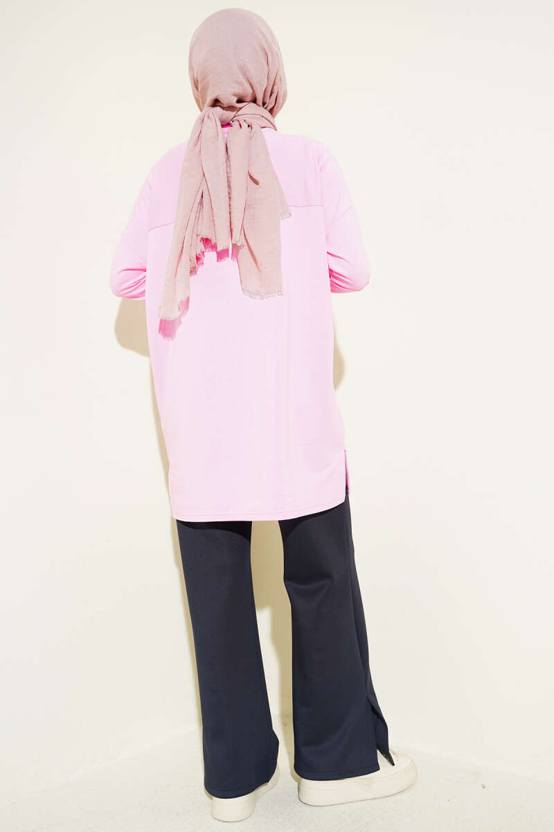 Tunic with Daisy Emblem - Pink