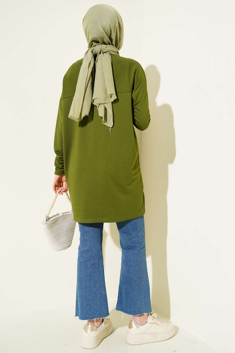 Tunic with Daisy Emblem - Green