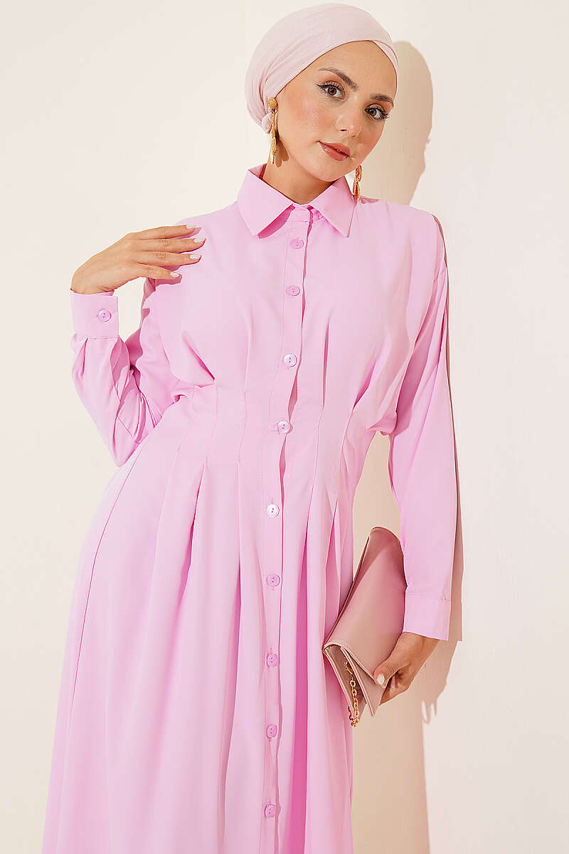Dress with Front Darts - Pink