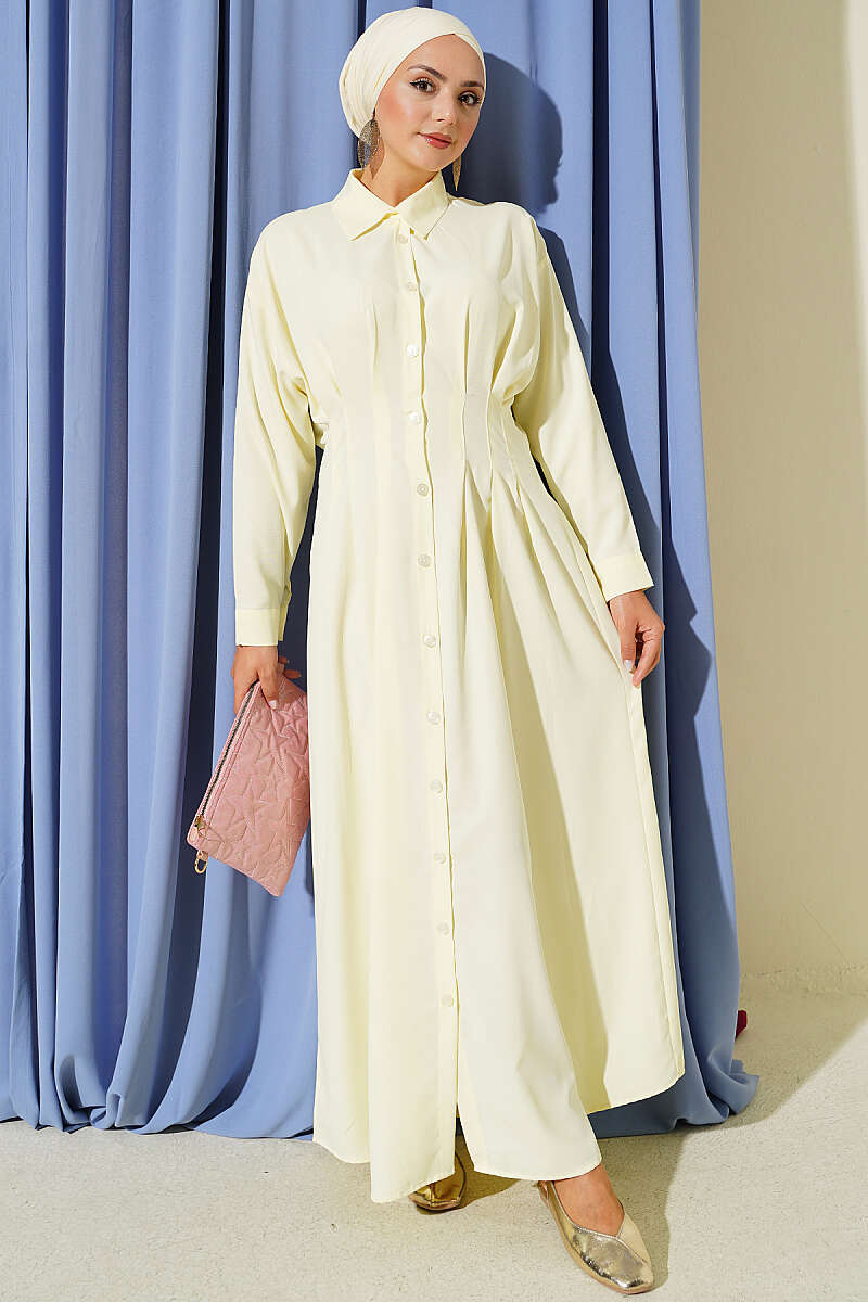 Dress with Front Darts - Yellow